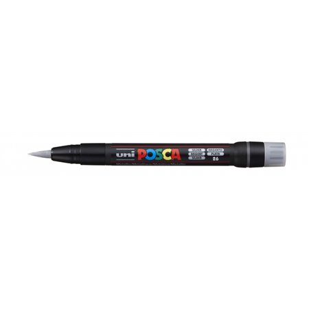 Marcador de tinta Posca PCF-350 - Ponta de pincel acrílica - Tinta pigmentada à base de água - Resistente à luz - Não permanente