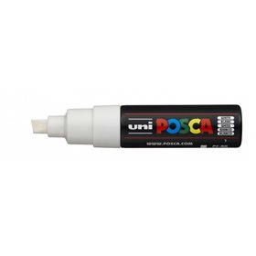 Marcador de tinta Posca PC-8K - Ponta chanfrada de 8 mm - Acrílico - Tinta à base de água - Não permanente - Resistente à luz - 