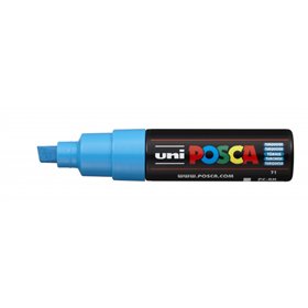 Marcador de tinta Posca PC-8K - Ponta chanfrada acrílica de 8 mm - Tinta à base de água - Resistente à luz - Não permanente - Tu