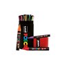Estojo metálico Posca com 13 marcadores de tinta - 4x PC-5M, 5x PC-3M, 4x PC-5BR - Tinta à base de água - Não permanente - Resis