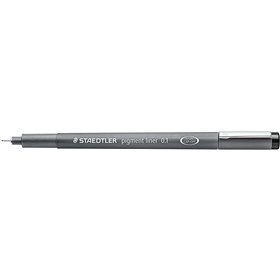 Caneta Staedtler Pigment Liner 308 Fineliner - Espessura da linha 0,1 mm - Secagem rápida - Preta