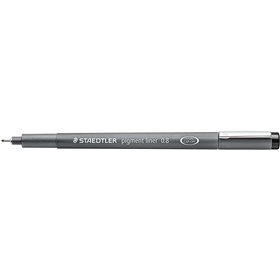 Caneta Staedtler Pigment Liner 308 Fineliner - Espessura da linha 0,8 mm - Secagem rápida - Preta