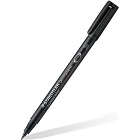 Marcador permanente Staedtler Lumocolor 313 de ponta fina - Espessura da linha de 0,4 mm - Secagem rápida - Preto