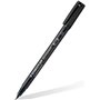 Marcador permanente Staedtler Lumocolor 313 de ponta fina - Espessura da linha de 0,4 mm - Secagem rápida - Preto
