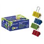 Conjunto de 12 Clips de Papel Metálicos Bismark 25mm - Lâmina Dobrável - Cores Sortidas