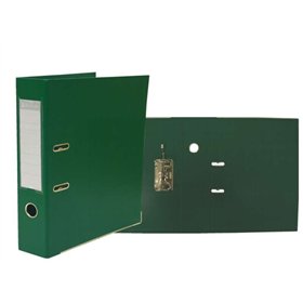 Pasta Bismark A4 em PVC, lombada de 75 mm - Alta resistência - Porta-cartões na lombada - Protetores de borda metálicos - Mecani