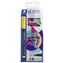 Staedtler Lumocolor 317 - Pacote com 6 Marcadores Permanentes - Ponta Redonda Média - Largura da Linha Aprox. 1mm - Tampa com Cl