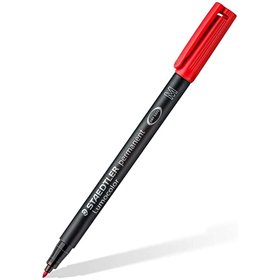 Marcador permanente Staedtler Lumocolor 317 - Ponta redonda média - Espessura da linha de aproximadamente 1 mm - Tampa com clipe