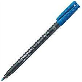 Marcador permanente Staedtler Lumocolor 317 - Ponta redonda média - Espessura da linha de aproximadamente 1 mm - Tampa com clipe