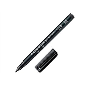 Marcador permanente Staedtler Lumocolor 317 - Ponta redonda média - Espessura da linha de aproximadamente 1 mm - Tampa com clipe