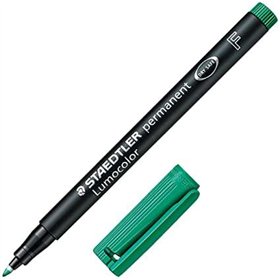Marcador permanente Staedtler Lumocolor 318 - Ponta fina redonda - Largura da linha de 0,6 mm - Tampa com clipe - Secagem rápida
