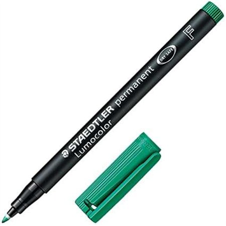 Marcador permanente Staedtler Lumocolor 318 - Ponta fina redonda - Largura da linha de 0,6 mm - Tampa com clipe - Secagem rápida