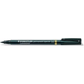 Marcador permanente Staedtler Lumocolor Special 319 - Ponta de aproximadamente 1 mm - Secagem rápida - Resistente à luz - Preto