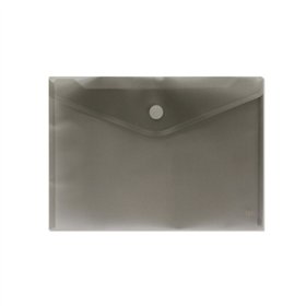 Envelope porta-documentos A4 - Fecho de velcro - Fabricado em polipropileno - Dimensões 325 x 230 mm - Preto transparente