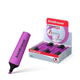 Marcador fluorescente Erichkrause Visioline V-12 - Ponta chanfrada - Tinta à base de água - Violeta