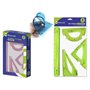 Conjunto de 4 réguas flexíveis Bismark - Régua reta - Transferidor - Esquadro - Esquadro - Cores sortidas