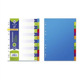 Conjunto de 12 divisórias Bismark - Tamanho A4 - Extra grossas - Feitas de polipropileno - Cores sortidas
