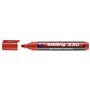 Marcador permanente Edding 330 - Ponta chanfrada - Espessura da linha entre 1 e 5 mm - Tinta praticamente inodora - Tampa com cl