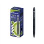 Caneta Esferográfica Retrátil Apagável Bismark Fix - Ponta Fina 0,7mm - Com Clipe - Preta