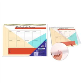 Agenda Semanal Ingraf A4 - Medidas: 29x21cm - Encadernação em Espiral com Capa de Polipropileno - 50 Folhas de Papel 80gsm