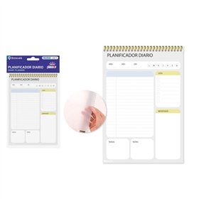 Agenda diária Ingraf - Medidas: 15x21cm - Encadernação em espiral com capa de polipropileno - 50 folhas de papel de 80g/m²