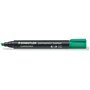 Marcador permanente Staedtler Lumocolor 350 - Ponta chanfrada aprox. 2-5 mm - Tinta à base de álcool - Secagem rápida - Verde