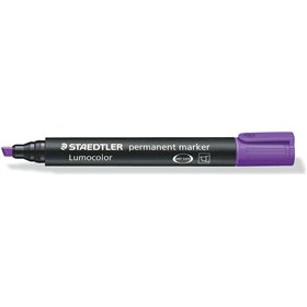 Marcador permanente Staedtler Lumocolor 350 - Ponta chanfrada aprox. 2-5 mm - Tinta à base de álcool - Secagem rápida - Violeta