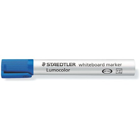 Marcador para quadro branco Staedtler Lumocolor 351 - Ponta chanfrada de 2 a 5 mm (aproximadamente) - Secagem rápida - Azul