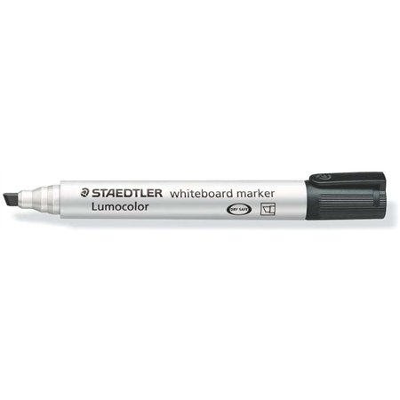 Marcador para quadro branco Staedtler Lumocolor 351 - Ponta chanfrada de 2 a 5 mm aprox. - Secagem rápida - Preto