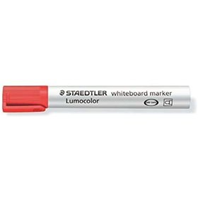 Marcador para quadro branco Staedtler Lumocolor 351 - Ponta redonda - Espessura da linha de 2 mm - Tampa com clipe - Vermelho