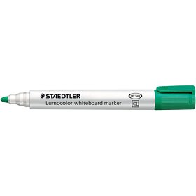 Marcador para quadro branco Staedtler Lumocolor 351 - Ponta redonda - Espessura da linha de 2 mm - Tampa com clipe - Verde