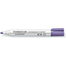 Marcador para quadro branco Staedtler Lumocolor 351 - Ponta redonda - Espessura da linha de 2 mm - Tampa com clipe - Violeta