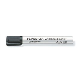 Marcador para quadro branco Staedtler Lumocolor 351 - Ponta redonda - Espessura da linha de 2 mm - Tampa com clipe - Preto