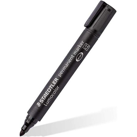 Marcador permanente Staedtler Lumocolor 352 - Ponta redonda - Largura da linha aprox. 2 mm - Tampa com clipe - Secagem rápida - 