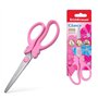 Tesoura Erichkrause Glance com lâminas de aço inoxidável de 15 cm - Pontas arredondadas - Cabos ergonômicos - Cores sortidas: ro
