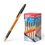 Caneta Esferográfica Erichkrause R-301 Stick&Grip 0.7 - Corpo Laranja com Empunhadura de Borracha - Tinta de Secagem Rápida - Pr