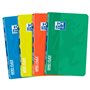 Caderno Oxford School Classic Openflex Grampeado A6, 48 Folhas, Quadriculado 5x5 - Capa Plástica Translúcida - Ideal para Estuda