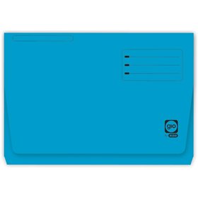 Pasta Gio By Elba com Bolso e Aba, Tamanho Fólio - Azul Intenso - Cartão 320gsm - Bolso e Aba Práticos - Ideal para Documentos I