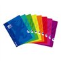 Caderno Oxford School Classic Openflex A4 com Grampo - Capa de Plástico Resistente - Pautado com Margens - 48 Folhas - Cores Sor