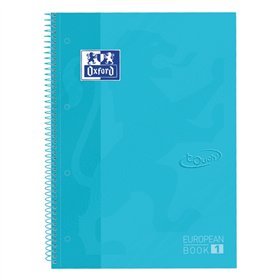 Caderno Oxford School Touch Europeanbook 1 A4+ 80 Folhas Quadriculadas 5x5mm - Capa Extra Dura - Azul