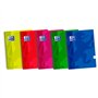 Caderno espiral Oxford School Classic Fº - Capa de plástico resistente - Quadriculado 5x5 com margem - 80 folhas - Cores sortida