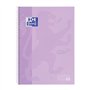 Caderno Oxford School Touch Europeanbook 1 A4+, 80 folhas microperfuradas, quadriculado 5x5mm - Capa extra dura - Malva pastel