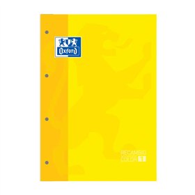 Caderno Oxford School Classic A4 com 80 folhas quadriculadas 5x5 - Capa com borda colorida - Capa amarela