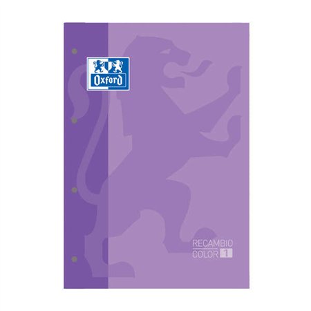 Caderno Oxford School Classic A4 com 80 folhas quadriculadas 5x5 - Capa com borda colorida - Capa lilás