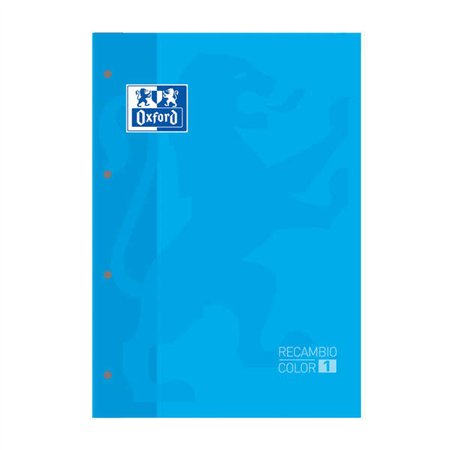 Caderno Oxford School Classic A4 com 80 folhas quadriculadas 5x5 - Capa com borda colorida - Capa turquesa
