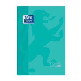 Caderno Oxford School Classic Refil - Tamanho A4 - Capa Mole - Colado - Quadriculado 5x5 - 80 Folhas - Verde Menta