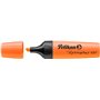 Marcador de texto Pelikan Textmarker 490 - À base de água - 3 espessuras de traço - Laranja fluorescente