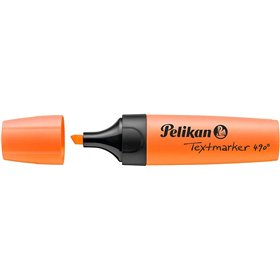 Marcador de texto Pelikan Textmarker 490 - À base de água - 3 espessuras de traço - Laranja fluorescente