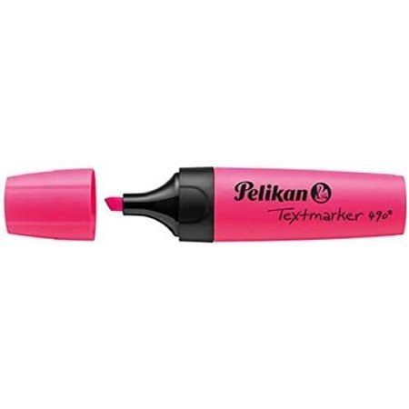 Marcador de texto Pelikan Textmarker 490 - À base de água - 3 espessuras de traço - Rosa fluorescente