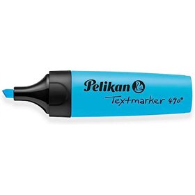 Marcador de texto Pelikan Textmarker 490 - À base de água - 3 espessuras de traço - Azul fluorescente
